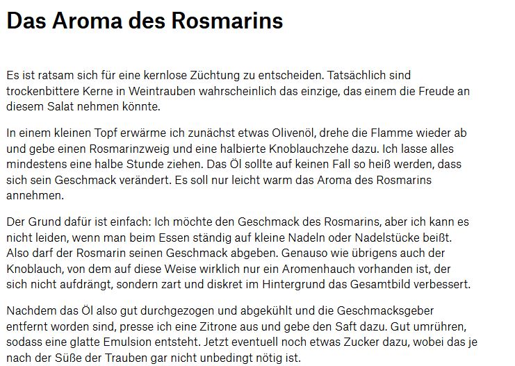TRAUBEN MIT ROSMARIN